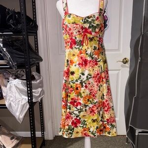 R&K Originals Vintage style sundress EUC Floral Multicolor Dress Sz 10 like new